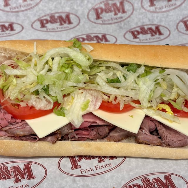 Roast Beef & Cheese Cold Sub.
