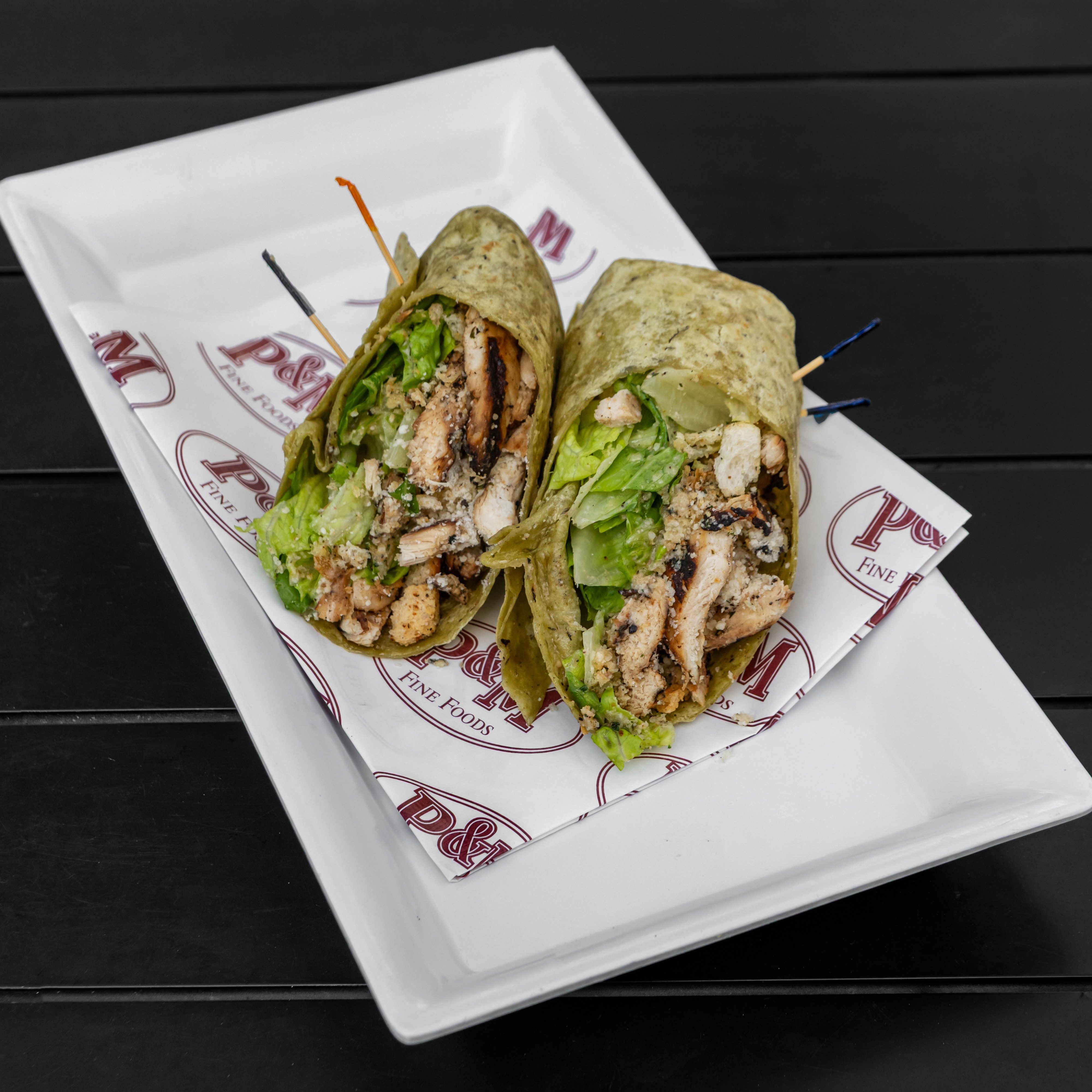 Grilled Chicken Caesar Wrap.