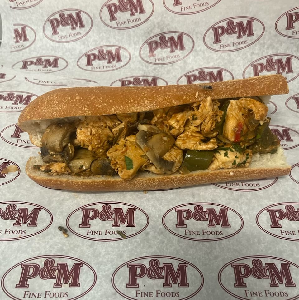 Chicken Cacciatore Hot Sub.